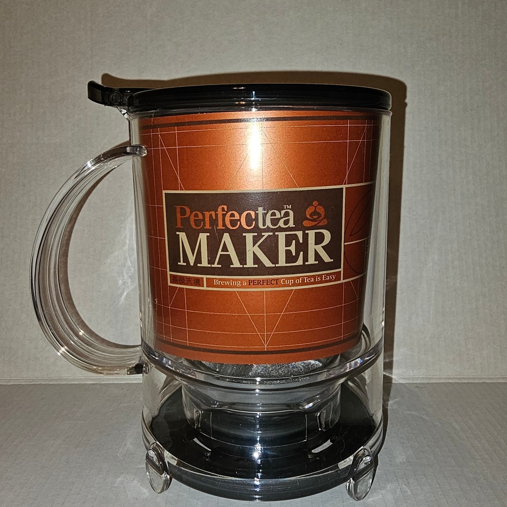 Teavana Perfectea Maker 16oz Clear Loose Leaf Tea Steeper Bottom Dispensing Brew